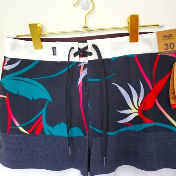 NWT Vans Era Boardshort Tropical Bird of Paradise Swimming Short Trunks Mens 30 - Picture 5 of 7